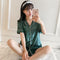 Popular Replica Pajamas Women Summer Sexy Cardigan Short Sleeve Shorts Plus Size Sets Loungewear Sleepwear