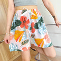 IMG 131 of Drawstring Cotton Pajamas Pants Women Summer Home Mid-Length Thin Adorable Japanese Loose Outdoor Beach Shorts