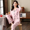 Popular Pajamas Women Long Sleeved Cardigan Lapel Korean Knitted Loungewear Two-Piece Sets Plus Size Sleepwear