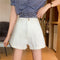 Denim Pants Shorts Women Summer High Waist Slim Look Wide Leg A-Line Straight Loose INS Pants Shorts