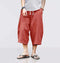 Img 4 - Summer Men Loose Cotton Blend Cropped Pants Casual Yoga Shorts Pocket Plus Size