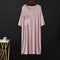 Modal Cotton Pyjamas Women Pregnant Woman Summer Round-Neck Long Dress Plus Size Loose Loungewear Sleepwear