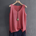 Img 2 - Loose Plus Size Camisole Women Summer Knitted Silk Outdoor Sleeveless T-Shirt Tank Top