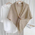 Knitted See Through Shawl Women Matching Western Popular Outerwear