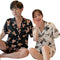 Img 5 - Couple Pajamas Summer Women Silk Men Casual Plus Size Short Sleeve Thin Loungewear Two-Piece Sets