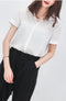 IMG 111 of Blouse Short Sleeve Korean Summer Trendy Niche Hong Kong Loose Chiffon Solid Colored Vintage Tops Outerwear