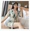 IMG 120 of Summer Pajamas Women Cardigan Short Sleeve Shorts Silk Loose Replica Loungewear Sets Sleepwear