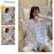 Img 8 - Summer Cardigan Pajamas Women Short Sleeve Shorts Korean Cartoon Loungewear Sets