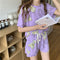 IMG 117 of Pajamas Women Summer Thin Outdoor Silk Short Sleeve Popular Cartoon Adorable Loungewear Two-Piece Sets Sleepwear