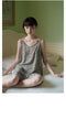 IMG 105 of Pajamas Summer Sets Women Student Korean Loose Adorable Princess Strap Pyjamas Sweet Look Sleeveless Loungewear Sleepwear