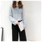 IMG 129 of Striped Sweater Women Summer Sunscreen Long Sleeved Tops Loose Thin Silk T-Shirt Outerwear