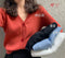 Img 2 - Outdoor Gentle Short Loose Cardigan Women Tops V-Neck Sweater