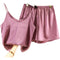 Img 5 - Silk Camisole Women Plus Size Loose Pajamas Pants Two-Piece Sets Casual All-Matching Thin Loungewear