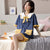 Img 1 - Pajamas Women Summer Cotton Short Sleeve Pants Sets Korean Princess Loose Loungewear Thin