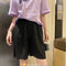 Img 7 - Summer Ice Silk Wide Leg Pants Drape High Waist Slim Look Trendy Long Women Mid-Length Shorts