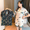 Img 1 - Pajamas Women Summer Silk Thin Short Sleeve Gold Printed Adorable Loungewear Sets