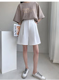 IMG 121 of Suits Shorts Women Summer Thin Loose Pants Wide Leg High Waist Straight A-Line Sexy Casual Bermuda Shorts