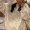 Img 4 - Loose Non Sweatshirt Women Thin Korean insTrendy bfLazy Round-Neck Long Sleeved Tops