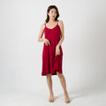 Img 11 - Mid-Length Summer Modal Home Pyjamas Women Loose Plus Size Solid Colored Slip Dress
