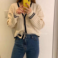 IMG 122 of Sweater Women Japanese Loose insLazy Outdoor Korean Sweet Look Knitted Cardigan Outerwear