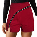 Img 5 - Europe Casual Women Solid Colored Personality Zipper Splitted Shorts