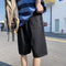 Img 4 - Casual Shorts Men Loose Straight Harajuku Hong Kong ins All-Matching Korean Trendy Solid Colored Pants Sporty knee length