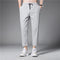 Img 8 - Men Casual Ice Silk Sporty Long Jogger Ankle-Length Slim-Fit Pants