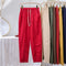 Img 11 - Cotton Blend Women Pants Loose Plus Size Thin Colourful Ankle-Length Straight Casual Pants