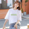 Img 4 - Summer Korean Short Sleeve T-Shirt Women Loose Student Floral White Half Sleeved Tops ins