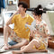 Couple Pajamas Summer Short Sleeve Cotton Thin Plus Size Loose Men Women Sets Cartoon Loungewear Sleepwear