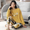 Pajamas Women Cotton Long Sleeved Korean Plus Size Loose Two-Piece Sets Loungewear Sleepwear