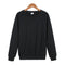 Solid Colored Round-Neck Sweatshirt Long Sleeved Outerwear