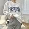 IMG 104 of Thin Sweatshirt Women Korean Round-Neck Alphabets Printed Loose Student Tops Outerwear