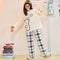 Cartoon Pajamas Women Long Sleeved Casual Cotton Loose Thin Plus Size INS Two-Piece Sets Loungewear Sleepwear