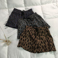 IMG 104 of Leopard Stripes Shorts Casual Pants Women Outdoor Korean Loose High Waist Slim Look Elastic Wide Leg Hot Shorts