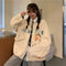 IMG 113 of American Vintage Baseball Jersey Women Thin Loose bfLazy Lapel Jacket ins Outerwear