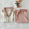 IMG 145 of Popular Streaming Pajamas Women Lapel Cotton Long Sleeved Trendy Western Cardigan Loungewear Sets Sleepwear