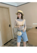 IMG 139 of Korean Office Slim Look Solid Colored Under Stand Collar Sweater Women Outerwear