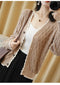IMG 113 of Knitted Cardigan Women Long Sleeved Sweater Loose Plus Size Matching Tops Short Outerwear