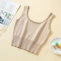 Img 8 - Camisole Women Summer insFeminine Outdoor Short Slim Look Knitted Sleeveless Tops Camisole