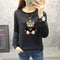 Round-Neck Sweatshirt Women Thin Loose Korean Alphabets Printed Student Matching Colourful Tops Outerwear
