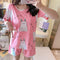 Summer Short Sleeve Pajamas Women Adorable Sweet Look Cartoon Plus Size Loungewear Sets Sleepwear