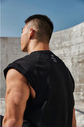 IMG 118 of Summer Cotton Fitness Training Sleeveless Sporty Tank Top Men Quick Dry Loose Vest Tank Top
