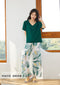 IMG 102 of Summer Cotton Pajamas Pants Women Thin Wide-legged Loose Drape Long Plus Size Japanese Pregnant Woman Outdoor Sets Sleepwear