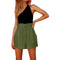 IMG 107 of Europe Popular Women Summer Casual Cotton Blend Plus Size Loose Drawstring Wide Leg Shorts