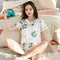 Img 13 - Pajamas Women Summer Adorable Japanese Short Sleeve V-Neck Replica Ice Silk Thin