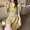 Img 3 - Dress Women Summer Korean Fairy Look Slimming Floral A-Line INS Women Young Look Western Slim-Look Dress