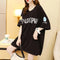 Img 3 - Popular insStudent Mid-Length Short Sleeve T-Shirt Women Summer Korean Loose See Through Bare Back Half Sleeved Tops