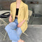 IMG 124 of Blazer Women Summer Korean Casual All-Matching Thin Elegant Loose Three-Quarter Length Sleeves Popular Suit Outerwear