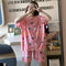 Pajamas Women Summer Loose Plus Size Sweet Look Adorable Student Short Sleeve Shorts Outdoor Korean Loungewear Sets Sleepwear